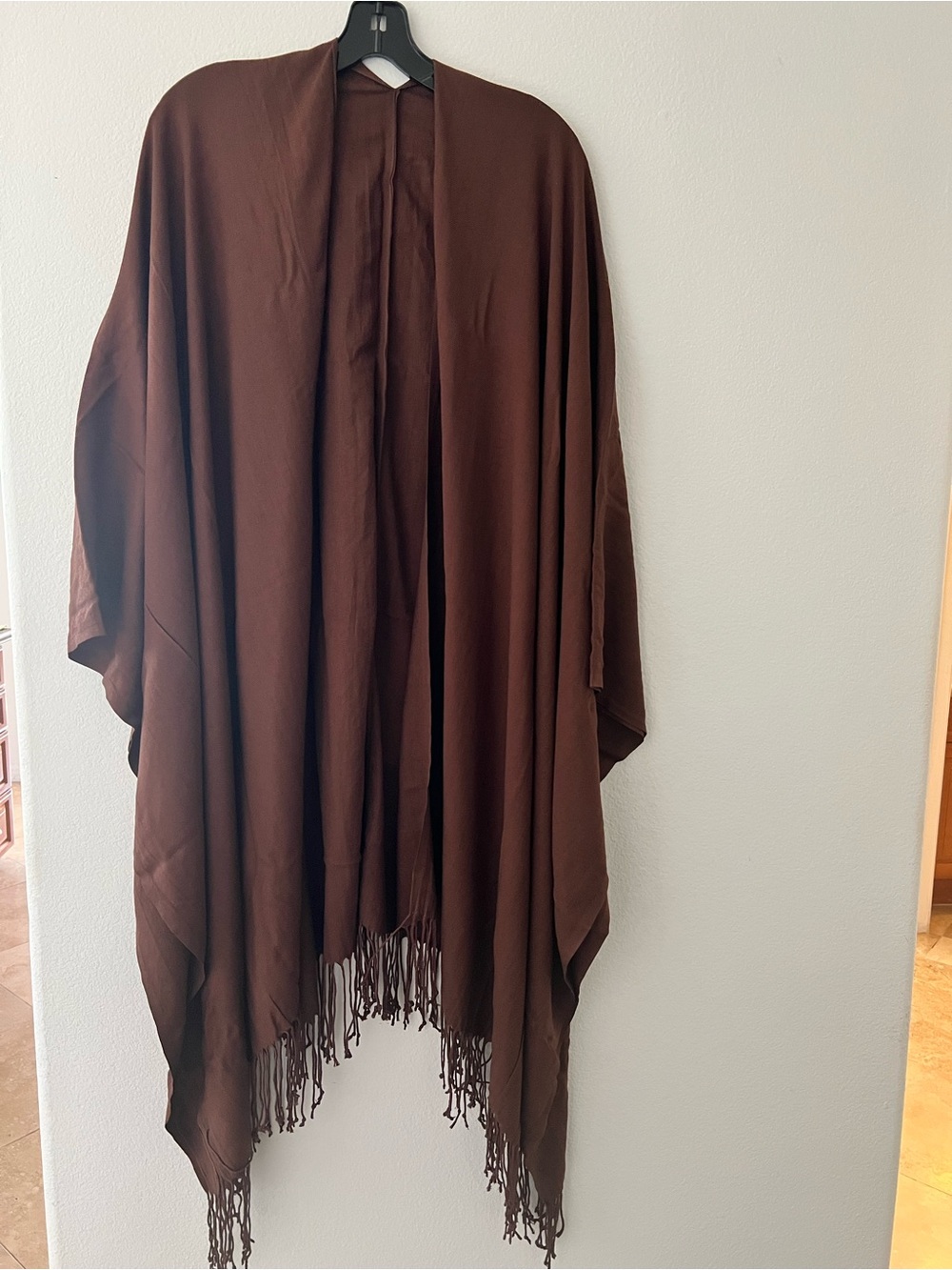 pashmina Brown Tassel Scarf Wrap